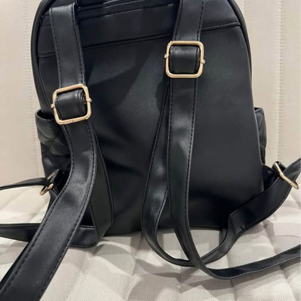 Black backpack with gold studs - Picture 2 of 3